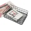 Cesta de Armazenamento Criativa em Ferro Estilo Nórdico Organizador de Mesa Cesta de Armazenamento para Cosméticos Cesta Organizadora Multifuncional