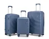 Mala Trolley de Viagem de Comércio Exterior PP Cor Total Conjunto Mala de Grande Capacidade Roda Universal Silenciosa Mala com Fechadura Alfandegária Embutida