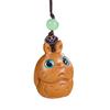 Colgante para Teléfono Móvil Totoro Madera de Sándalo Verde Tallado Artesanal Joyería Llavero Accesorios para Bolso