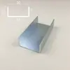 Canteadora ranura de aluminio perfil de ranura de aluminio en forma de U canal de aleación de aluminio tira perfil de aluminio en forma de U
