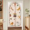 Cortina de Puerta de Dibujos Animados Cortina Divisoria para Dormitorio, Cortina de Puerta para Uso Doméstico, Media Cortina de Cocina sin Taladro, Cortina Bloqueadora para Baño