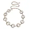 Corrente de Cintura Metálica Estrela Lua Sol Retro Europeu Corrente Corporal Ajustável Cinto Decorativo para Vestido Atacado