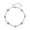 Pulsera de Flor de Perlas Láser Super Brillante Retro Hip-Hop Moda Femenina Personalidad Simple Nicho Temperamento Joyería de Gama Alta