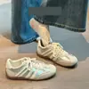 Zapatillas de entrenamiento alemanas retro de plata, de alta gama, nicho, para mujer, nueva colección otoño 2026, zapatillas casuales versátiles de estilo coreano, de caña baja, planas
