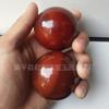 Venta al por mayor de fábrica bola de fitness de ágata roja para manos de mediana edad y ancianos para jugar con regalos de fitness Jade Jade suministro