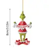 Adorno colgante navideño divertido del Grinch transfronterizo, adorno colgante acrílico para árbol de Navidad.