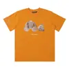 Versão Correta da Camiseta Pronta Redonda de Manga Curta Solta Palm Palm Angels Estampa de Letras Splash Transfronteiriça