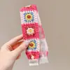 Estilo Perezoso Floral Tejido Velcro para Mujer Flequillo Dulce Adhesivo Elegante Aro para el Cabello sin Presión Diadema de Gama Alta Tocado