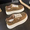 Zapatos Blancos de Piel Genuina con Suela Gruesa para Aumentar la Altura para Mujer Zapatos de Mujer 2026 Otoño Invierno Nuevos Zapatos de Plataforma con Cordones Versátiles Zapatos Deportivos Casuales