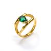 Anillo de Diamantes con Diseño Nicho Ins de Estilo Japonés y Coreano, Hueco de Doble Capa con Incrustaciones en Forma de Gota, Anillo de Dedo Distintivo de Moda de Lujo Ligero para Mujer