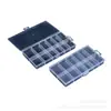 Caja de almacenamiento de accesorios para piezas de arte de uñas de 12 compartimentos, caja de almacenamiento de equipo de pesca, herramientas de ferretería, empaque separado, caja para ensartar cuentas, caja de plástico PP transparente