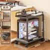 Soporte para torre de computadora con ruedas, base móvil para gabinete, estante de almacenamiento para uso en escritorio en casa y oficina
