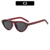 Gafas de Sol Estilo Ojo de Gato para Mujer, Gafas Ovaladas Estilo Europeo y Americano, Gafas de Moda Anti-UV, Nuevas Gafas de Sol Negras 2026