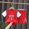 Roupas Infantis Meninos e Meninas Bebê Verão Novo Conjunto de Manga Curta Camiseta de Manga Curta Cartoon Conjunto de Duas Peças Roupas de 1 a 5 Anos