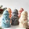 Jiahui Mei Velas Aromáticas de Papai Noel Transfronteiriças Molde de Silicone Vela Artesanal de Natal DIY Ornamento