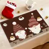Mantel cuadrado navideño transfronterizo, mantel individual con ambiente navideño, decoración de mesa para restaurante, posavasos para cocina del hogar