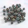 Acessórios de Joias Jingdezhen Pulseira de Contas Cerâmicas Verde Esmeralda Material para Colar Contas Soltas Redondas Contas Retrô Material para DIY