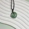 Colgante de jade aventurina, adorno de jade, amuleto de paz, colgante de placa "Sin Preocupaciones", figura de Buda, candado de nube auspiciosa, colgante de jade aventurina
