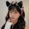 Cosplay Bonito Renda Orelha de Gato Arco de Cabelo Rally Tower Cocar Lolita Cocar Orelha de Gato Doce Empregada Arco de Cabelo