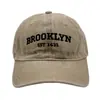 Novo Boné de Baseball Brooklyn Bordado com Letras Estilo Retrô Coreano, Chapéu Bico de Pato Versátil e que Afina o Rosto