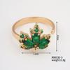 Anillo abierto de hoja de arce de Corea del Sur, de lujo, ligero, para mujer, de nicho, de moda, con incrustaciones de diamantes, joyería de alta calidad, combina con todo, venta al por mayor.