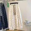 Calça Harem de Algodão e Linho com Bolinhas Feminina, Estilo Fino de Verão, Novo Produto 2026, Casual Plus Size Solta Cropped Afunilada Estilo Lanterna