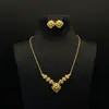 Aretes Collar de Joyería Estilo Medio Oriente Transfronterizos Juego para Mujer Latón Chapado en Oro Collar Pendientes Juego Joyería de Moda