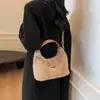 Bolso de Felpa Otoñal para Mujer 2025 Otoño e Invierno Bolso de Mano Popular de Moda para el Trabajo y el Viaje Bolso de Hombro Cruzado