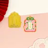 Estilo Chino Guardián de la Suerte DIY Aleación Joyería con Goteo de Aceite Paz y Alegría Colgante Cultural y Creativo Colgante para Bolso Llavero