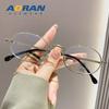 Lentes de Montura Pequeña de Alambre Dorado para Mujer, Escoria Gentil, Se Pueden Combinar con Miopía, Receta, Deseo Puro, Monturas de Lentes Redondas Retro Anti-Luz Azul