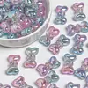 Pajarita de Zirconia Dingyi Luna Fría Chapada en Dos Tonos Cuentas de Resina con Agujero Pasante Cuentas Sueltas para Pulsera Hecha a Mano DIY Accesorios de Joyería