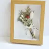 Marco de Fotos de Flor Seca Hueca Materiales para Manualidades Soporte de Exhibición de Regalos Corona de Navidad Flor Eterna Flor de Rosa Prensada Flor Hecha a Mano