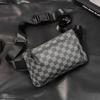 Nova Bolsa de Cintura Xadrez Street Masculina da Moda Bolsa de Peito Fashion Bolsa Transversal Bolsa Pequena de Costas Estilo Coreano Porta Celular Bolsa de Ombro Único para Homens