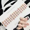 Paquete de 30 Uñas Postizas Mini Cuadradas Redondas Cortas Ojo de Gato, 30 Piezas de Diferentes Tamaños, Uñas Falsas Pre-hechas Removibles DIY