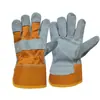 Guantes de soldadura eléctrica de piel de vaca guantes de trabajo suaves de protección laboral guantes de soldador suaves resistentes al desgaste piel de palma completa de goma amarilla