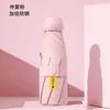 Sombrilla para Mujer, Protección UV, Doble Uso para Sol y Lluvia, 50% de Descuento Bolsillos, Diseño de Cápsula Ultra Pequeño, Ligero, Portátil