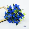 Simulação 7 Cabeças Flor de Lírio Pequeno Buquê Fabricante Atacado Desktop Decoração de Casa Fotografia Jardinagem Paisagismo Transfronteiriço Flor Artificial