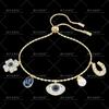 Pulsera de alta calidad con Cristales Swarovski Elements Brazalete Cubo Corazón Palpitante Clásico