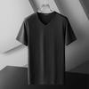 Camiseta de manga corta al por mayor para hombre, novedad de verano 2023, transpirable, de color sólido, con cuello en V, talla grande, de media manga, marca de moda.