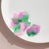 Monocromático Dos Tonos Escarchado Degradado Flor de Pétalo Aretes DIY Colgante Acrílico Personalizado Accesorios para Pasador Venta al por Mayor