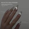 Arte de Uñas Celebridad de Internet Popular Calcomanía de Seda Reflectante 2025 Nuevo Caliente Línea Estéreo Plateada DIY Decoración de Calcomanía para Uñas