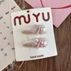 Pinza BB Rosa Terciopelo Dulce Perla y Moño Estilo Coreano Gota de Agua Flequillo Lateral Pinza para el Cabello para Niñas Todo Fósforo