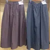 Pantalones de Falda Casual para Mujer Estilo Japonés Pantalones Casuales 25 Nuevos Cintura Elástica Versátiles Adelgazantes Pierna Ancha Recortados 479399