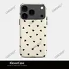 Diseño de Corazones Pequeños Irregulares a Pantalla Completa Adecuado para Funda de Teléfono iPhone 17, Funda de Película Gruesa Dos en Uno Apple 15/14