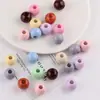 Cuentas de Ábaco Acrílicas Redondas Planas de Colores Accesorios de Materiales para Cadena de Teléfono Hecha a Mano DIY
