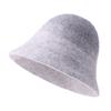 Sombrero de Moda para Mujer Otoño e Invierno Simple Lana Pura Sombrero de Pescador Sombrero Cubo Todo Fósforo Sombrero Cubeta Sombrero para el Frío de Invierno Fábrica