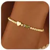 Pulsera de cuentas con piedra de nacimiento de diciembre transfronteriza europea y americana, Joyería de corazón de circón moderna y simple para uso diario, Al por mayor