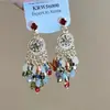 Brincos de Borla com Contas de Gota de Água Estilo Étnico "Deusa Excêntrica", Moda Retrô, Pequenos Brincos Elegantes Exquisitos que Valorizam o Rosto