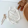 Verão Ins Bolsa Sling para Bebê Masculino e Feminino Roupa de Peido Triângulo Harém Roupa de Rastejar Colete de Bebê Macacão Sem Mangas