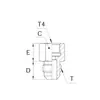 Adaptador para Manómetro Parker Triple-Lok Serie G4MXMO 6-8G4MXSSMO